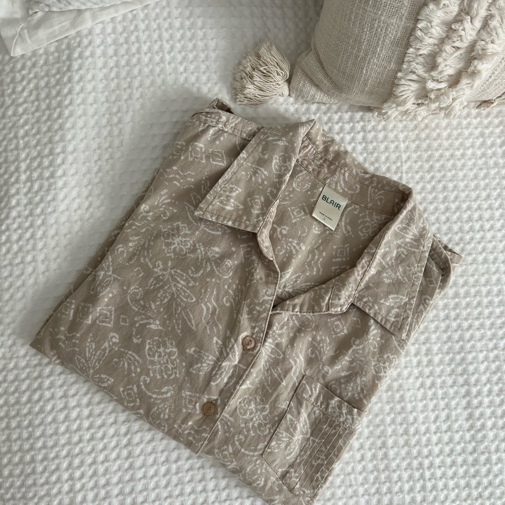 Blair Taupe Patterned Casual Shirt | 100% Cotton